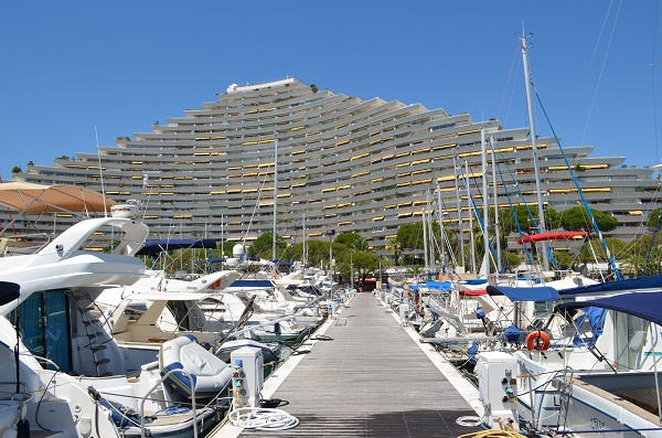 The Baie des Anges Marina in the Nice area on the french riviera