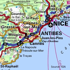 Cannes map