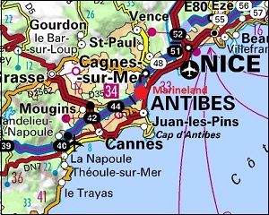 Marineland Antibes map