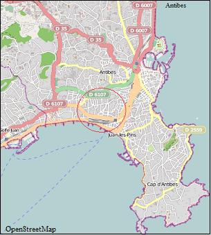 Juan les Pins Map