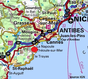 Theoule sur mer map