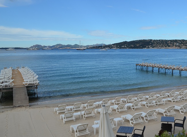 Plage privée proche de la Pinède de Juan les Pins