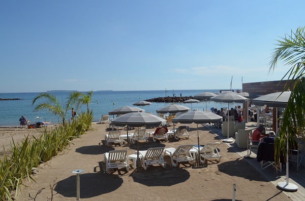 Private beach in Mandelieu