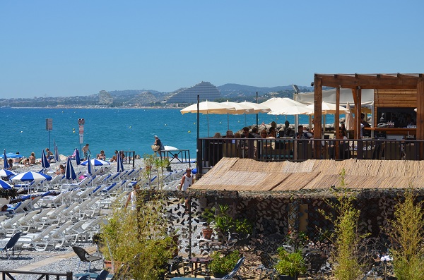 Restaurant on the seafront of Cagnes sur Mer